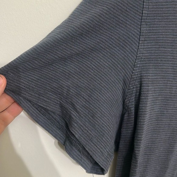 John Varvatos Mens Gray Pinstripe 100% Cotton Short Sleeve Polo Shirt Size XL - Picture 3 of 7